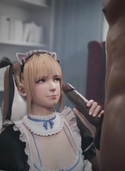 [lewdgazer] 玛莉萝丝 性感女神女仆装口交侍奉颜射吞精 Spectragazer - Marie_black 截图6
