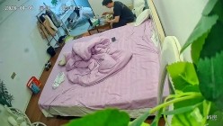 酒店偷拍稀有绿叶房斯文眼镜学妹穿上丝袜被男友抓住双手后入打桩起飞 截图3