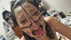 推特极品反差婊，深度崩坏阿黑颜骚母狗「崔小蕾」「孙雨蕾」脸上写字，人型母畜，实在重口 截图12