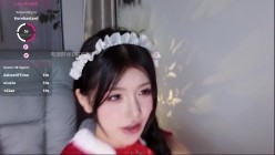 ️国民女神【Kiki-2025】圣诞装丝袜诱惑、口爆，潮喷、拉珠 边喷边搅 截图14