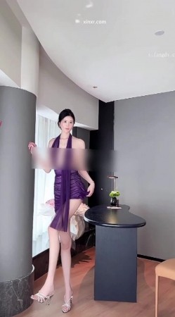【私房加密破解】 秀人网 晚苏Erikaki 紫色透视连衣裙 写真+视频 截图10