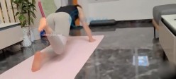 今晚嫂子竟然在客厅锻炼赶紧分享给兄弟们，嫂子的瑜伽裤真骚 截图12