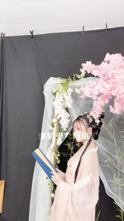 稀有露脸 高端摄影ACG业界女神爆机少女 喵小吉 古风画作《清平乐》汉服美妆仙女 性感诱人白虎胴体妙哉 截图7