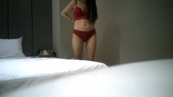 酒店偷拍逼毛性感的红色内裤援交美女和高端嫖客做爱视频1080P高清版 截图14