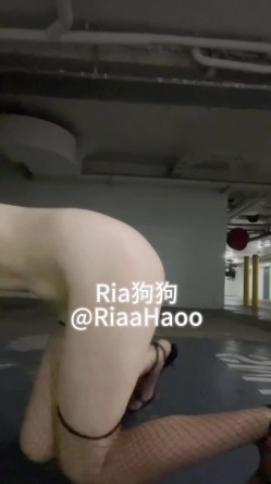 推特顶级奴性贱母狗【Ria狗狗】露脸重金定制，无底线自辱扇嘴巴子健身房舔马桶停车场裸体跳绳高跟鞋黄瓜紫薇 截图4