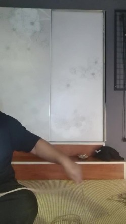 绳奴小可姨妈过去又被大哥调教，黑丝情趣绳艺捆绑，逼逼和奶子被跳蛋玩弄，跪地爬行让大哥打屁股和骚奶子 截图3