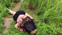 洋洋身着黑色套装肉色SW被日式捆绑戴口环TJ 截图3