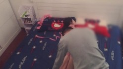 高冷的美女小炮友，约出来说来大姨妈了，捆绑跪着操嘴，舔蛋成母狗 截图3