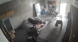 黑客破解家庭网络摄像头偷拍住毛坯房的年轻情侣疯狂做爱有时一天做爱几次 截图14
