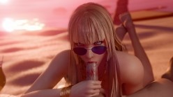 lewdgazer：Shandy - Distraction at the Bar 香蒂 极品黑丝美人桌下足交手交挑逗 截图4