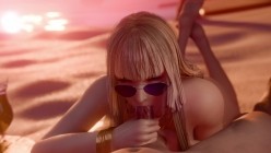 lewdgazer：Shandy - Distraction at the Bar 香蒂 极品黑丝美人桌下足交手交挑逗 截图6
