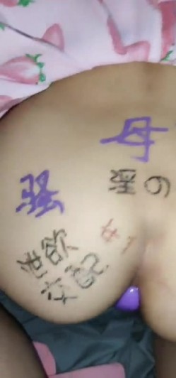 双马尾萌妹子跪着玩弄第三部 屁股上写字肛塞插菊花跳蛋震动来姨妈了 截图5