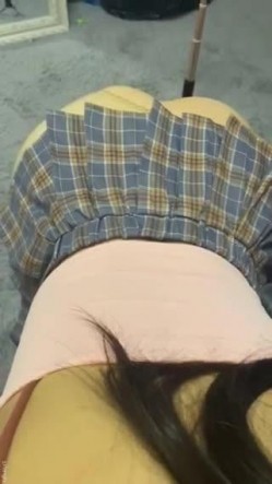 快手女神 ️-夏宝- ️ 这小翘臀、小美乳，穿着粉色裙子，吃鸡坐骑、内射 等会等会你不要射那么快嘛，淫叫声十分精彩 截图11