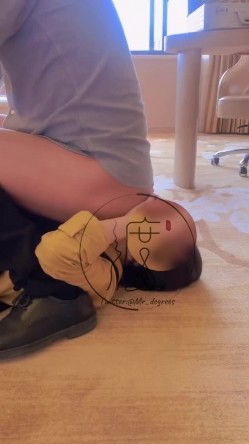 推特潮汕DOM绿帽调教大神【渡先生】私拍，各种羞辱M贱母狗，圣水口水毒龙吞精踩脸臭袜终极玩肏 截图2