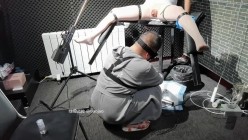 推特玩女训练母狗大神【绿帽调教】门槛福利，手持高速电钻炮机各种专业设备调教学生骚母狗 截图5