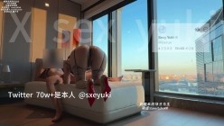 73万粉丝网黄肥臀巨乳骚母狗「Sexy_Yuki」超爽大屁股女上位致命压榨，高楼超大落地窗大厦，夕阳余晖，别样的震撼 截图1