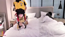 萝莉少女【萌宅卡】《时间停止NTR Cos胡桃被威胁调教》粉穴被玩弄不断高潮痉挛 美妙颤抖 无套爆插少女翘臀内射精液！ 截图13