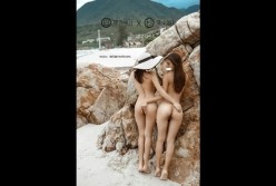 超火推特露出网红福利美少女 理万姬×懂小姐  女神假期三亚海边露出 超级性感缕空比基尼血脉喷张41P1V 截图9