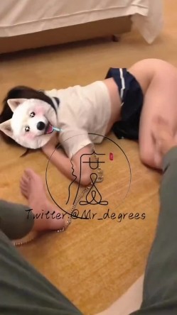 推特潮汕DOM绿帽调教大神【渡先生】私拍，各种羞辱M贱母狗，圣水口水毒龙吞精踩脸臭袜终极玩肏 截图15