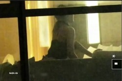 【五星级酒店窗外偷拍】，高挑御姐，喜欢被男友扇巴掌，在沙发上69玩的不亦乐乎，最后好像被颜射了 截图12