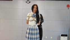 国产SM捆绑调教.一绳所爱_孟芳_海老缚和驷马紧缚放置访谈 截图1
