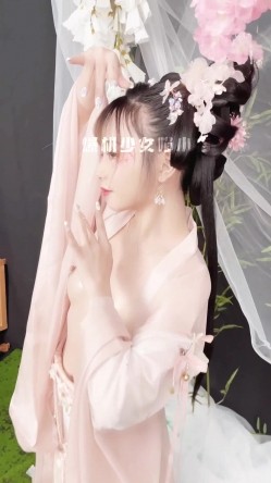 稀有露脸 高端摄影ACG业界女神爆机少女 喵小吉 古风画作《清平乐》汉服美妆仙女 性感诱人白虎胴体妙哉 截图11