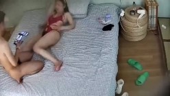 酒店公寓摄像头偷拍 ️小伙给红色性感情趣内衣颜值气质美女舔逼吃鸡拍照记录啪啪叫声也是骚的一塌煳涂 截图4