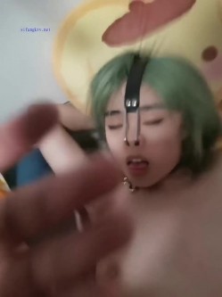 【推特网黄】重度M属性母猪【崔小蕾】喝尿鼻环白眼PAPA鼻环捆绑调教啪啪 截图4