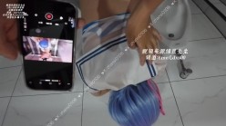 新晋约炮大神『碇真嗣 zhansi0106』《cos雷姆露出》白丝jk雷姆被小金主按在男厕所一顿猛肏2 截图5