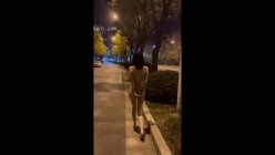 苗条文静眼镜美少女各种户外场景大胆露出，天桥，江边各种人前极限露出，人前女神 人后小狗 截图7