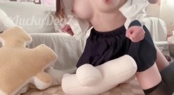 推特19万A4腰美乳模特极品身材「热羊羊」联动「LuckyDog」私人订制啪啪大尺度福利 截图6