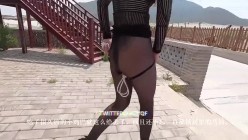 推特火爆淫荡翘臀骚母狗【芬姬夏妓】公园露出调教野战潮喷大号道具紫薇淫水泛滥 截图8