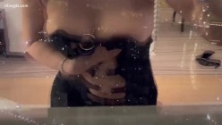 【秀人模特】小海臀Rena，包臀凸点无内，微信私拍福利。公车发骚，奶头侧漏 截图9