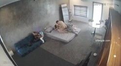 黑客破解家庭网络摄像头偷拍住毛坯房的年轻情侣疯狂做爱有时一天做爱几次 截图12