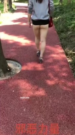 推特上的牛逼露出女神，【邪恶力量】网吧人群中的座位、游戏厅中真空短裙跳舞露B、户外全裸散步 截图13