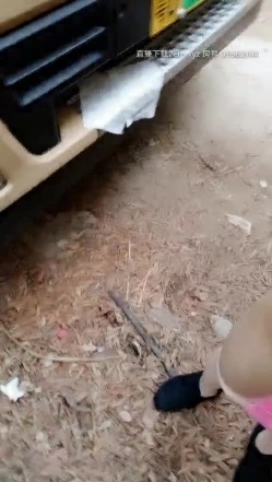 老司机把小姐姐拉到户外找刺激，大车头前面激情啪啪，小嫂子口活棒棒哒，被小哥扒光暴力后入，叫的真骚啊 截图1