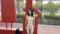 苗条文静眼镜美少女各种户外场景大胆露出，天桥，江边各种人前极限露出，人前女神 人后小狗 截图2