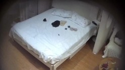 上帝视角   小美女刚把床单换好 男人就过来抱着啃 然后就是胸罩脱掉 裙子脱掉 内裤脱掉 开始挨操了 截图7