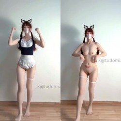 推特顶级裸舞福利姬 土豆喵，新晋的裸舞福利姬，但裸舞跳的极其专业，说是裸舞界的天花板也不为过其擅长抖音风裸舞 截图14