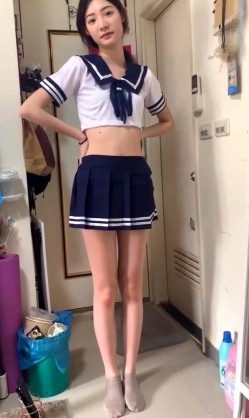 冒充一起上学吧节目导演,假借招收节目主持人为由,忽悠学生妹脱光衣服,学妹说有点不习惯,有点尴尬 截图7