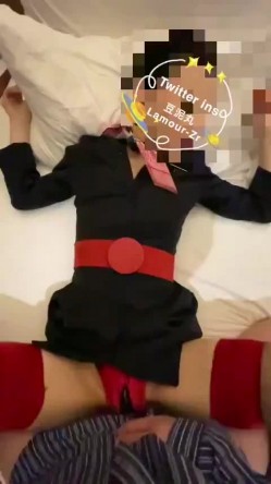 推特东航乘务员极品空姐【豆泥丸】福利私拍，足交啪啪女神骚起来是真顶，170完美长腿炮架 截图6
