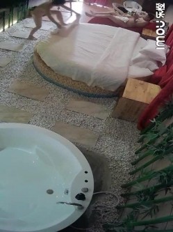 《监控破解》中年大叔第一次来情趣酒店开房约炮丰满少妇对各种设备有点好奇 截图13