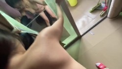 大三艺术生兼职模特 杨豆豆 私房照爱爱视频泄密，帮男友打飞机，镜前后入狂艹 截图8