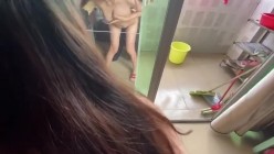 大三艺术生兼职模特 杨豆豆 私房照爱爱视频泄密，帮男友打飞机，镜前后入狂艹 截图15