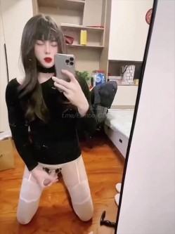 圣诞狂欢 Cindy腿腿 国产极品人气TS，长相清纯身材一流，一双纤细的大长腿，不输任何女人 截图15