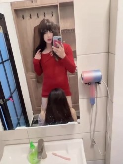 圣诞狂欢 Cindy腿腿 国产极品人气TS，长相清纯身材一流，一双纤细的大长腿，不输任何女人 截图14