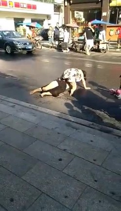 大街上实拍正室与小三互殴裤衩干飞露阴部太猛了 截图10