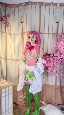 香草奶喵 - 鬼灭之刃 甘露寺蜜璃 女仆 截图9