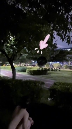 182模特人前露出，顶着刚sp完的屁股夜晚公园露出还有遛弯的人群躲 截图8