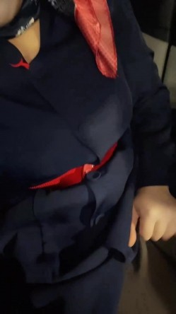 【小鱼糕冷】巨乳空姐~! 机场直播~跳蛋自慰~与肥猪男啪啪 截图13